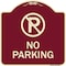 Signmission Designer Series-No Parking Large, Burgungy Heavy-Gauge Aluminum, 18" x 18", BU-1818-9950 A-DES-BU-1818-9950 - alternate 1